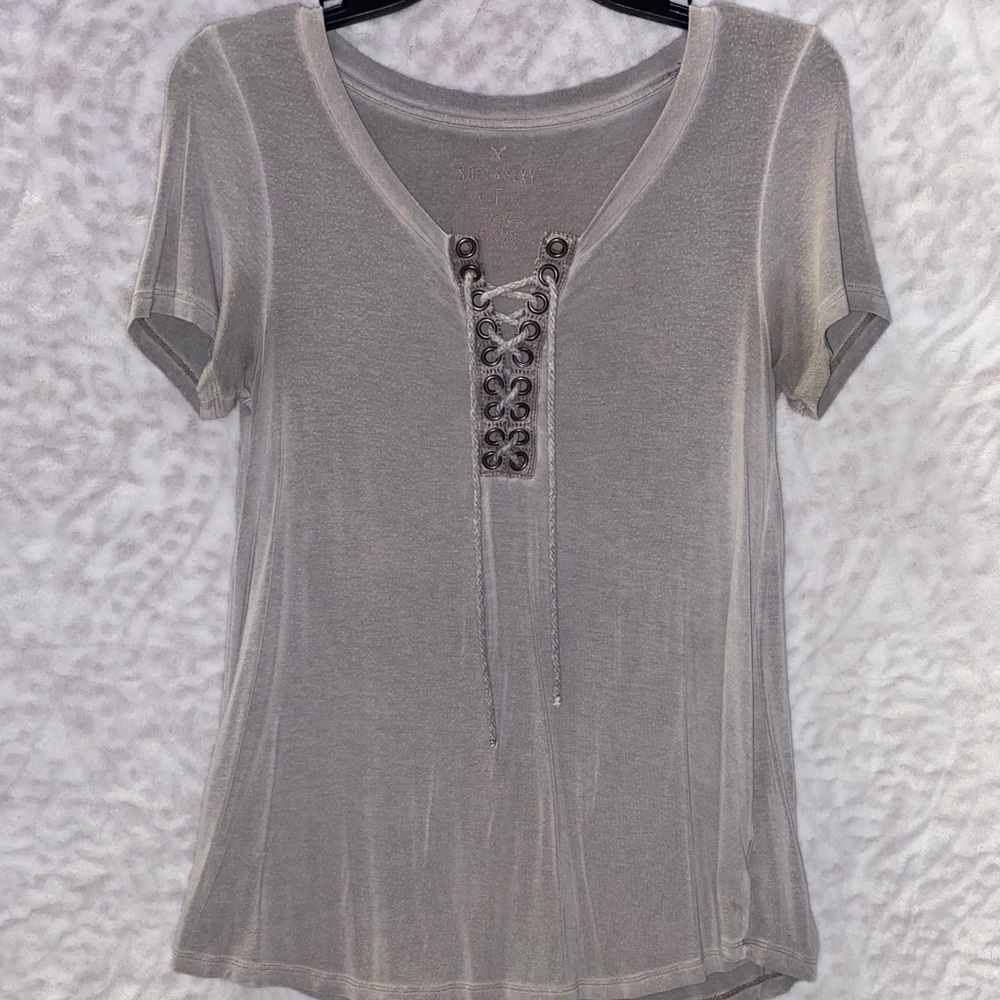 Soft & Sexy, pull string, blouse, top.